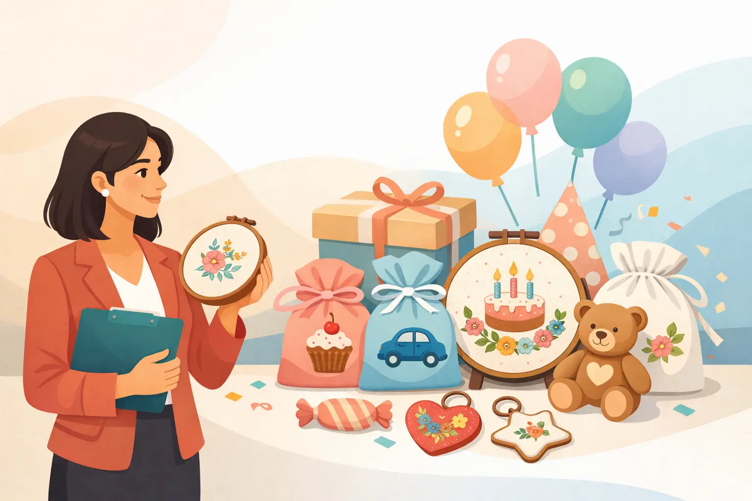 Lembrancinhas Bordadas para Aniversário