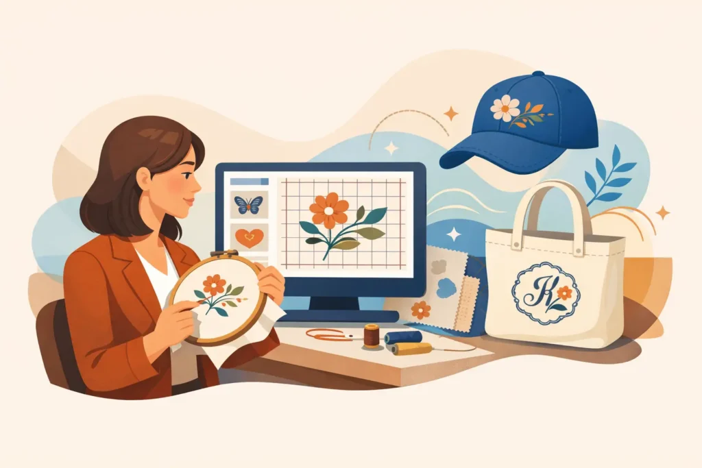 Matriz para bordado e a identidade da sua peça